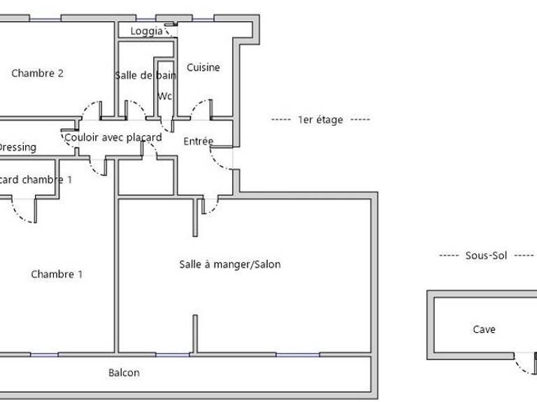 Appartement 67 m², 2 chambres — photo 1