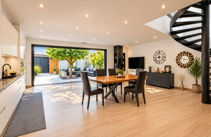 PROPRIETE EN CENTRE DE VILLAGE 9 PIECES 6 CHAMBRES PATIO INTERIEUR ARBORE GARAGES — photo 3
