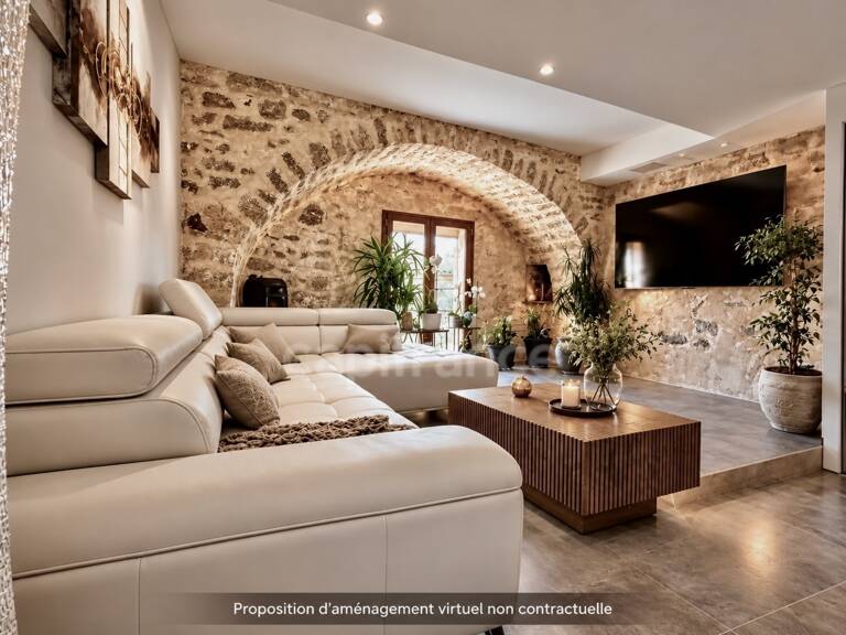 GIGEAN(34), À VENDRE MAISON DE VILLAGE RÉNOVÉE P4, SURFACE TOTALE 126 m2, TERRASSE 10 m2, GARAGE 26 m2, CENTRE VILLE — photo 1