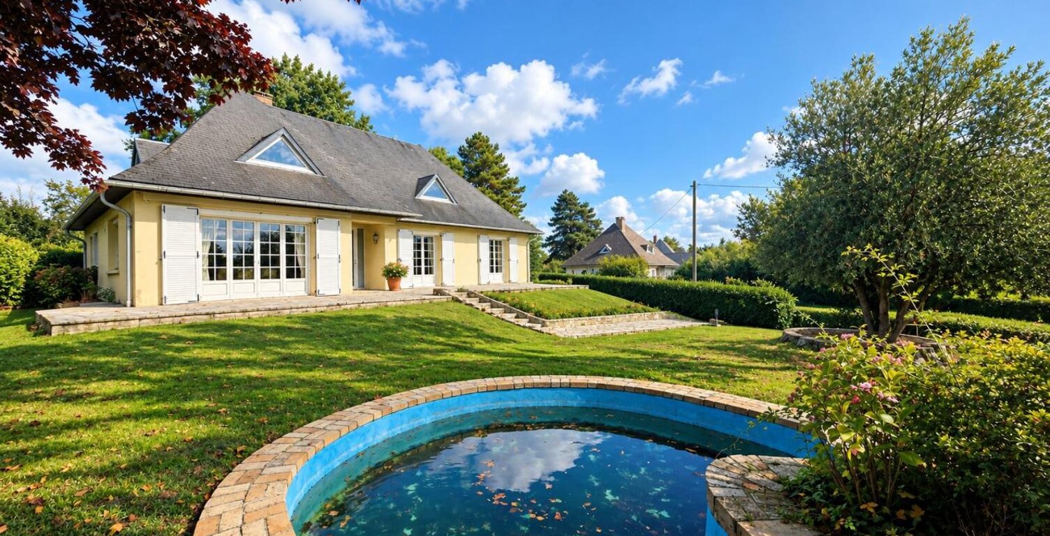 Maison À Vendre SAINT MARTIN DU MANOIR - 200 m2 - 5 chambres - 3481 m2 de terrain — photo 1
