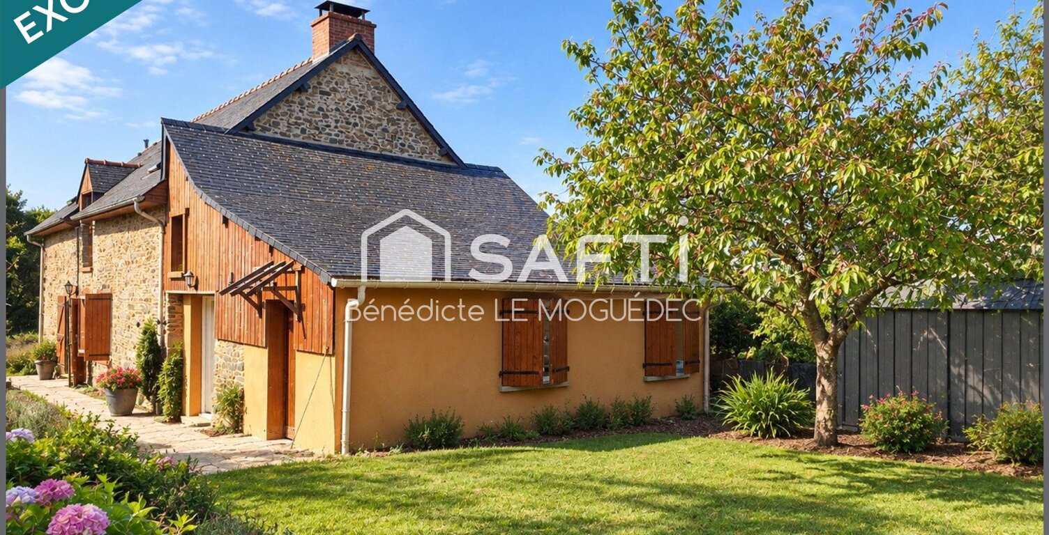 Belle longère en pierres avec studio indépendant à rafraichir, terrain clos, arboré de 1612 m 2. 12 MN de Combourg. — photo 1