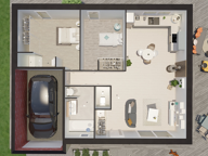 Maison RE2020 à construire, 2 chambres garage , prêt à décorer, proche forntière  — photo 3