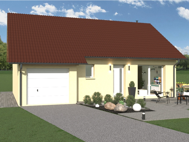 Maison RE2020 à construire, 2 chambres garage , prêt à décorer, proche forntière — photo du bien