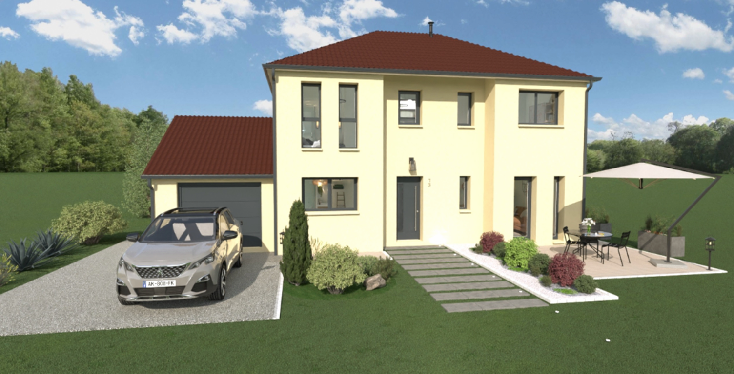 Maison à construire RE2020, deux niveaux 3 chambres ou 4, garage , prêt à décorer,  — photo 1
