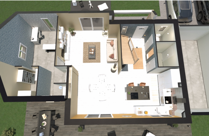 Maison RE2020 à construire, deux niveaux suite parentale  àccolée, 3 chambres à l'éatge et grand séjour,  — photo 4