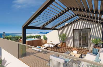 JUAN-LES-PINS – DUPLEX TOIT-TERRASSE NEUF AVEC VUE MER PANORAMIQUE — photo du bien