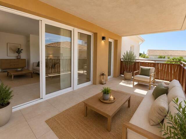 VENDARGUES / Appartement 4 pièces en dernier étage avec terrasse et 2 parkings — photo du bien