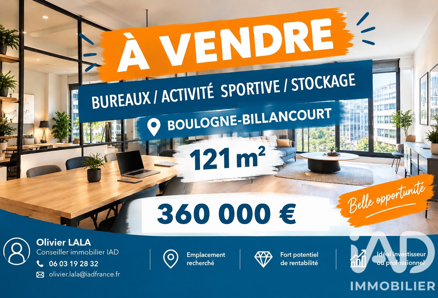 Vente Boutique/Local commercial 121 m&sup2; — photo 1