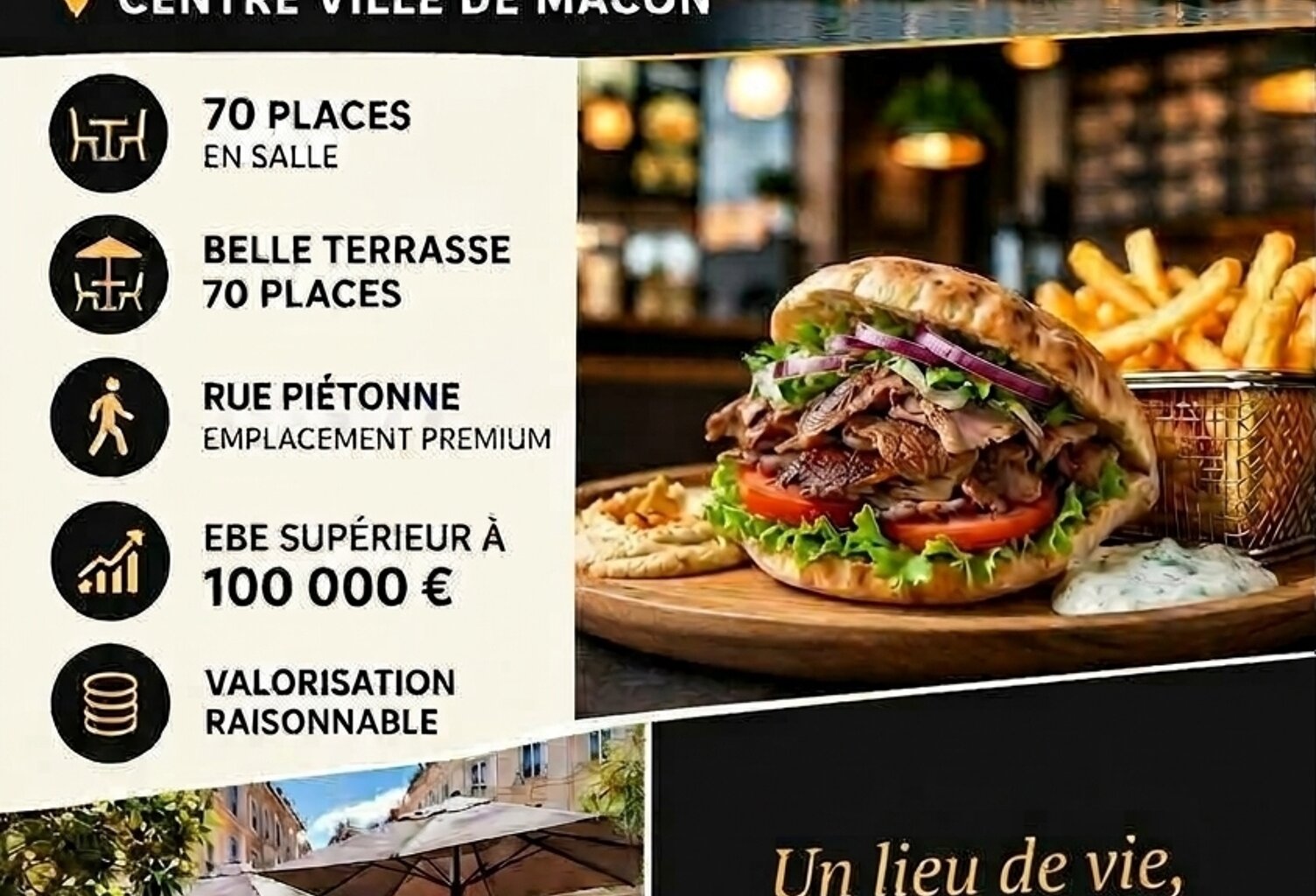 Vente Restauration rapide 290 m&sup2; — photo 1