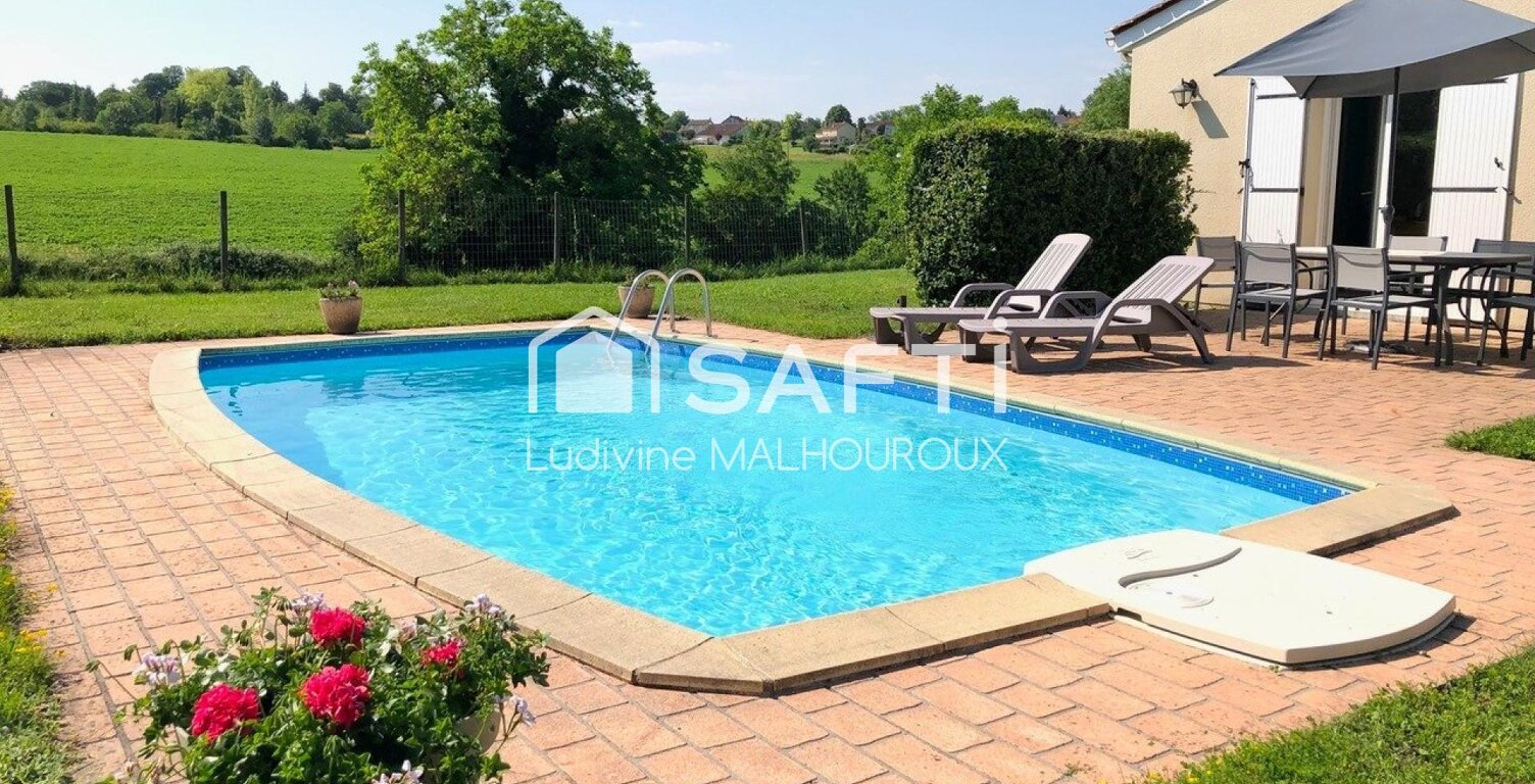 Maison de plein pied, avec piscine, 3 chambres, grand terrain & vue dégagée  Au calme, proche commodités — photo 1