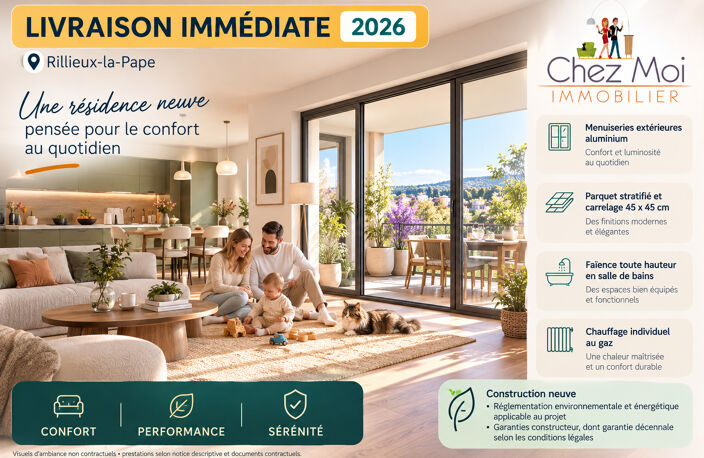 LIVRAISON IMMÉDIATE / T3 NEUF À RILLIEUX-LA-PAPE / 239 000  / TVA 5,5% /  68.61 m2 — photo 3