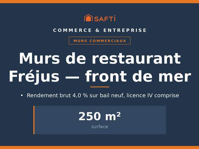 Murs de restaurant 250 m², front de mer Fréjus — photo du bien