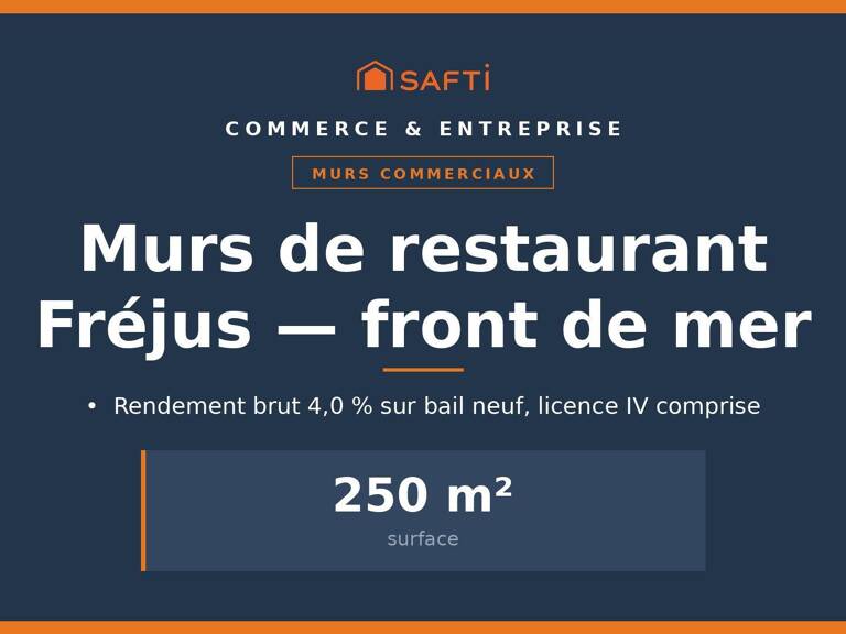 Murs de restaurant 250 m², front de mer Fréjus — photo 1