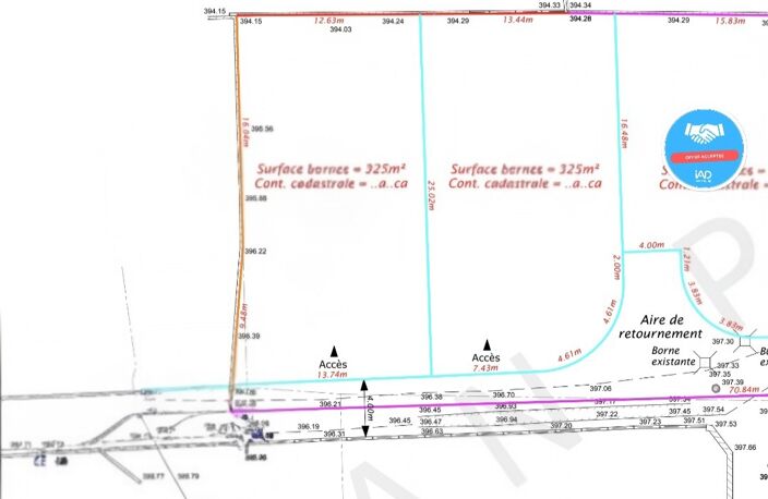 Vente Terrain à bâtir 325 m&sup2; — photo 3