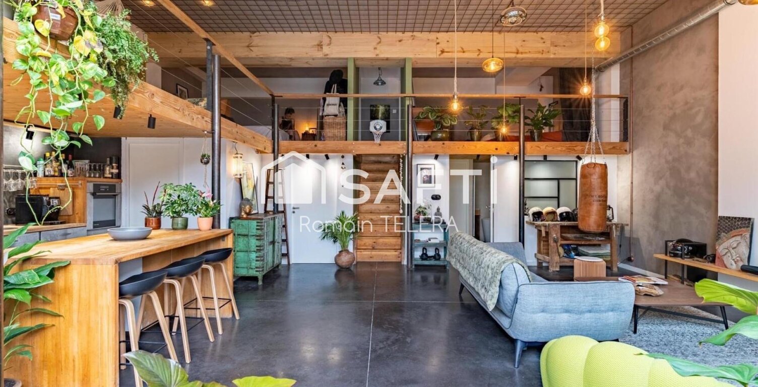 Chartrons : Loft en duplex de 105 m² (95 m² carrez + 10 habitables), avec un grand jardin - véritable havre de paix — photo 1