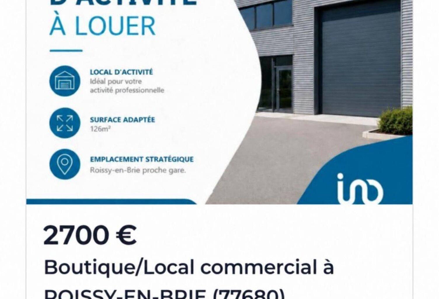 Location Local d'activités 126 m&sup2; — photo 1