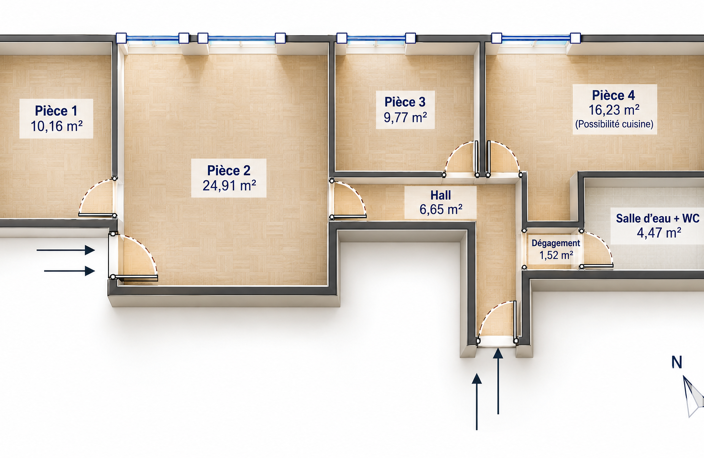Vente Appartement 4 pièces — photo 4