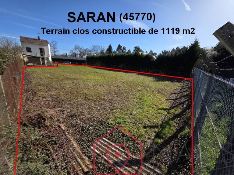 SARAN terrain constructible de 1119m2 clos — photo 1