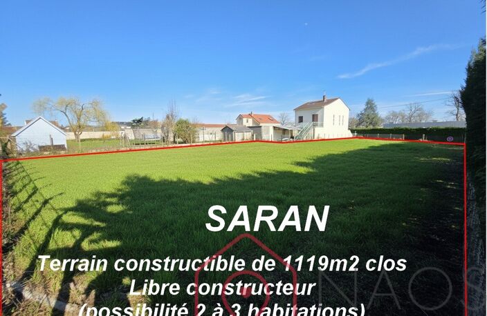 SARAN terrain constructible de 1119m2 clos — photo 2
