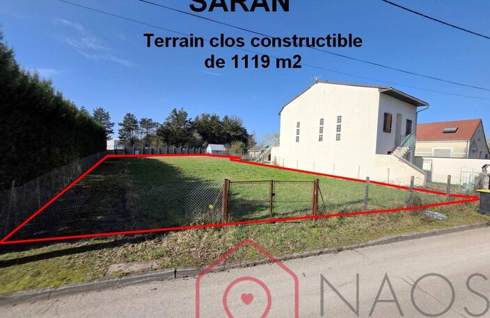 SARAN terrain constructible de 1119m2 clos — photo 3
