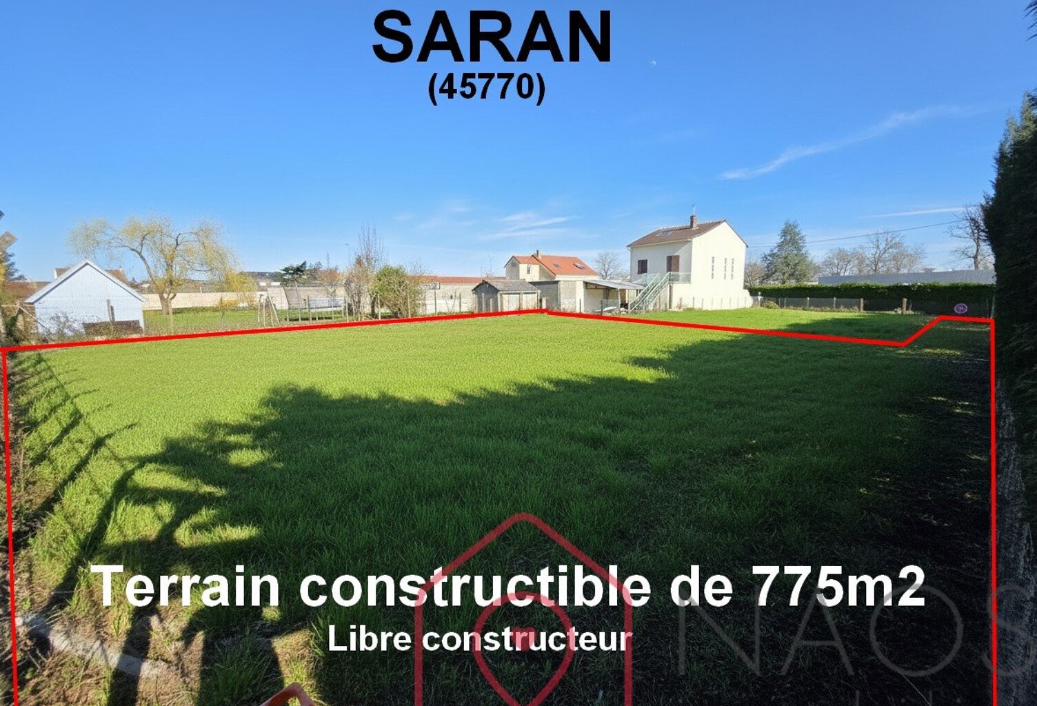 Saran terrain constructible de 775m2 proche des commodités — photo 1