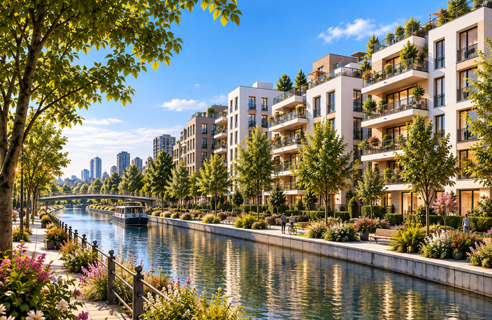 RETOUR DE LOT – APPARTEMENT 4 PIÈCES À BOBIGNY AVEC VUE SUR LE CANAL DE L’OURCQ — photo 2
