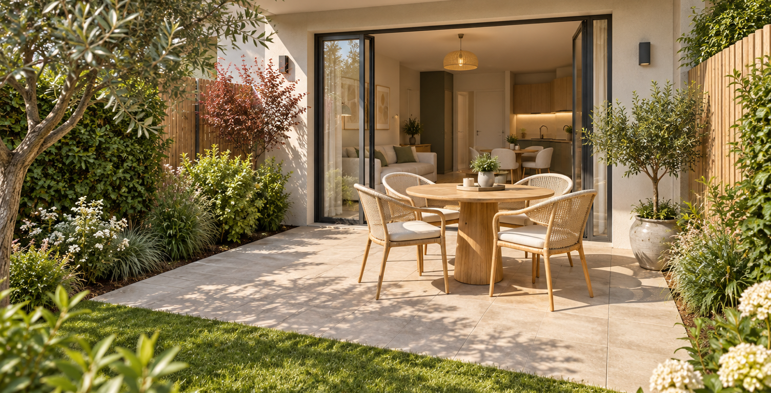 - RARE FLORANGE – T2 NEUF AVEC TERRASSE ET JARDIN — photo 1
