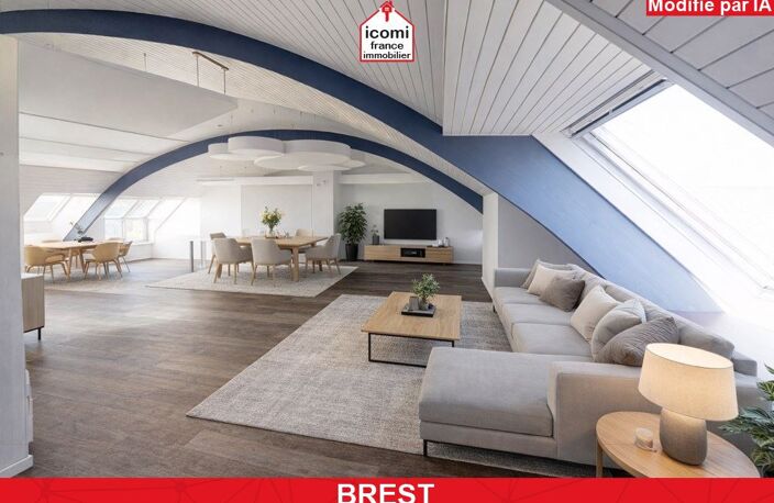 FINISTERE - Brest (29200) - A VENDRE - APPARTEMENT DUPLEX T5 - 2 CHAMBRES - IMMEUBLE RECENT - BOX FERME - BALCON - DALLE BETON - DERNIER ETAGE — photo 3