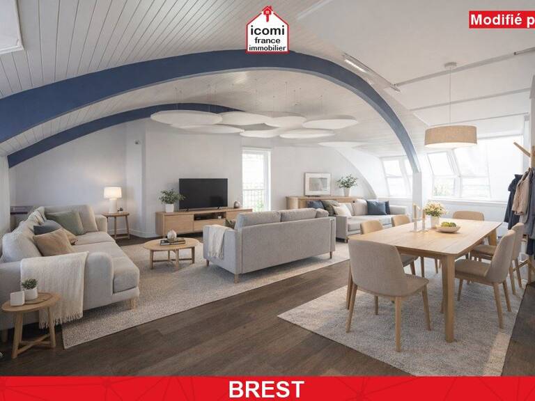 FINISTERE - Brest (29200) - A VENDRE - APPARTEMENT DUPLEX T5 - 2 CHAMBRES - IMMEUBLE RECENT - BOX FERME - BALCON - DALLE BETON - DERNIER ETAGE — photo 1