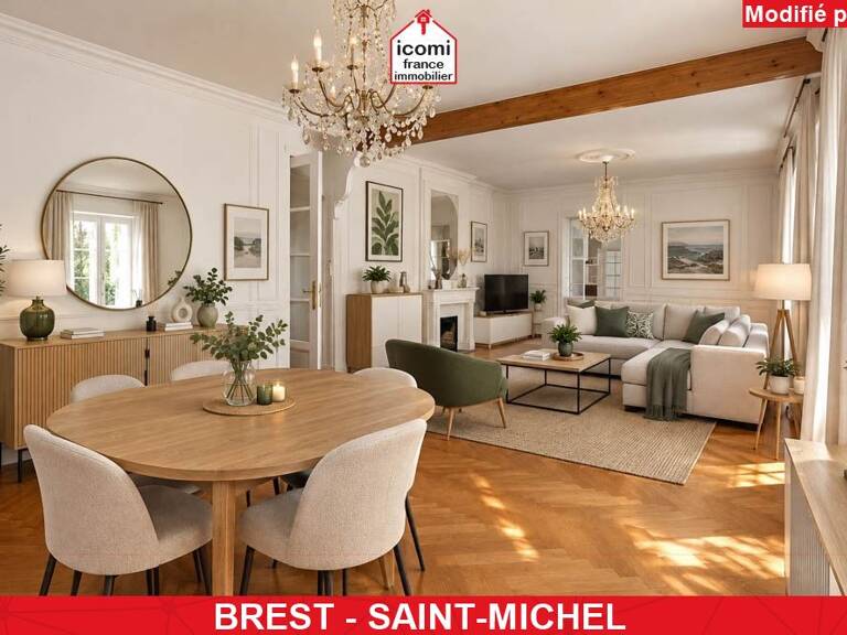 FINISTERE - Brest (29200) - A VENDRE - APPARTEMENT DE 102 M² - SEUL AU DERNIER ETAGE - 2 CHAMBRES (POSSIBLE 3) - CAVE - DPE D - CHAUFFAGE INDIVIDUEL GAZ DE VILLE - — photo 1