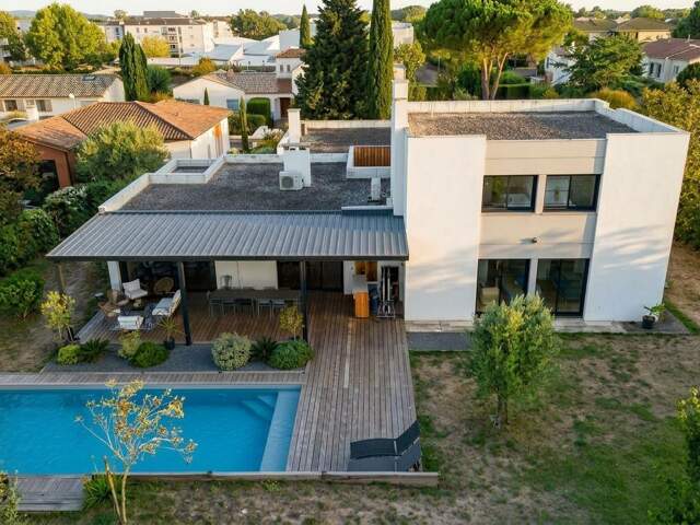 À vendre Balma – Maison d'architecte 5 chambres piscine garage + T4 loué — photo du bien