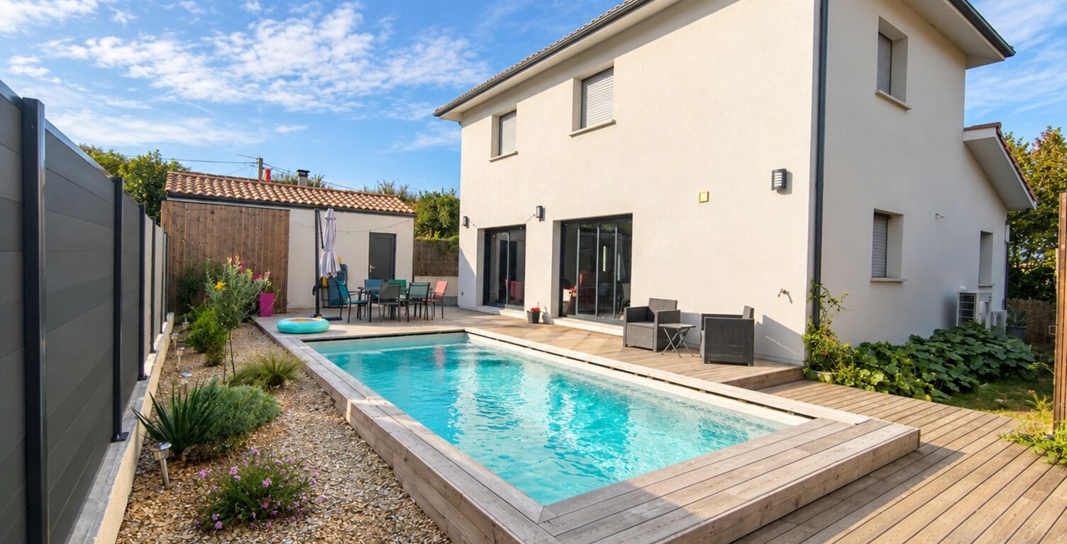 CENON – Maison 2022 DPE A/A – 127 m² – 4 chambres + bureau – Piscine – Garage — photo 1
