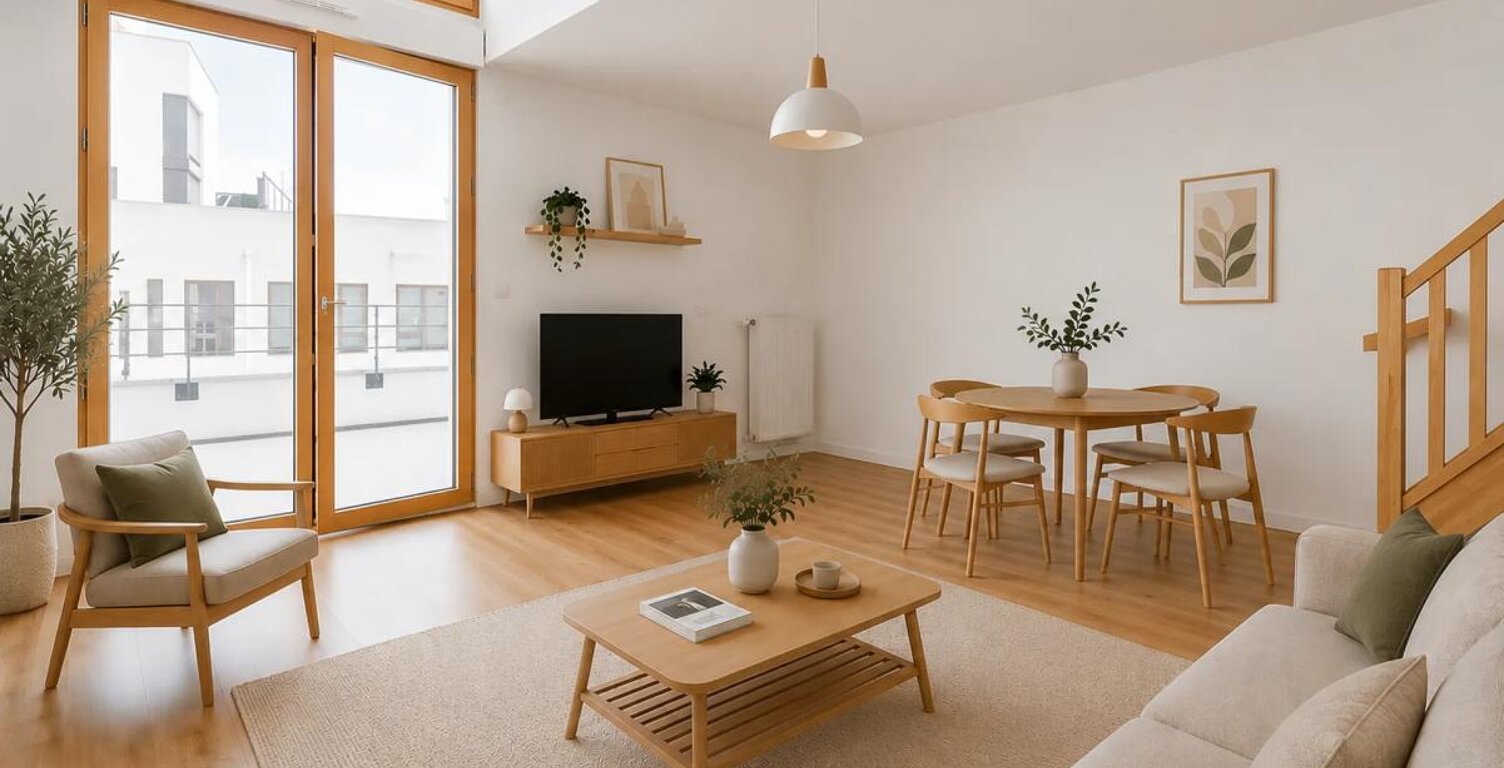 Duplex lumineux avec séjour impressionnant à double hauteur — photo 1