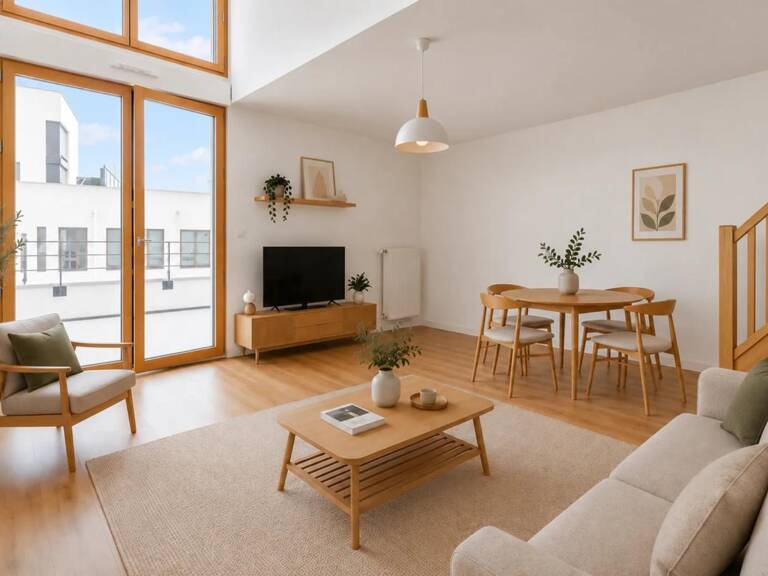 Duplex lumineux avec séjour impressionnant à double hauteur — photo 1
