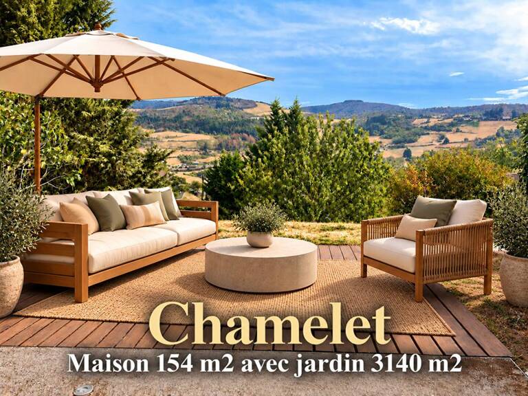 CHAMELET Villa 6 pièces 154 m2 avec jardin 3139m2 au calme avec vue — photo 1