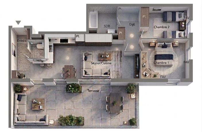 BÉZIERS (34500). T3 en Dernier Étage avec Terrasse Plein Sud de 34 m². Normes PMR — photo 2