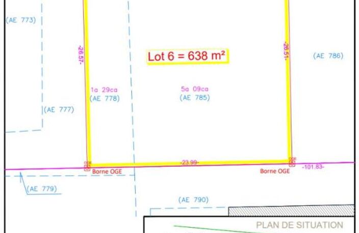 Terrain de 638m² Lot n°6 "Jardin des nains" — photo 3