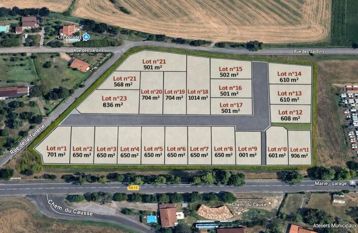 Terrain Valdurenque en lotissement - 568 m² - Parcelle viabilisée — photo 2