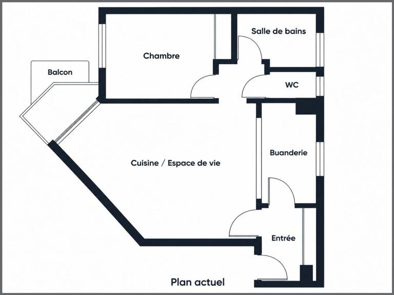 2 pièces avec balcon au 5e avec ascenseur — photo 1