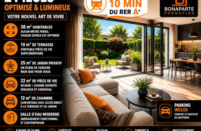 RETOUR DE LOT 2 PIECES OPTIMISE AVEC TERRASSE ET JARDIN A 10MIN DU RER A — photo du bien