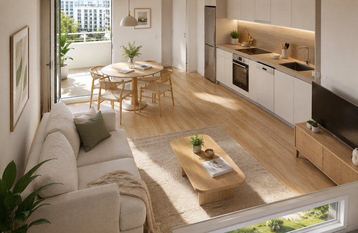 Coup de cœur : T3 neuf avec balcon dans résidence contemporaine — photo 2