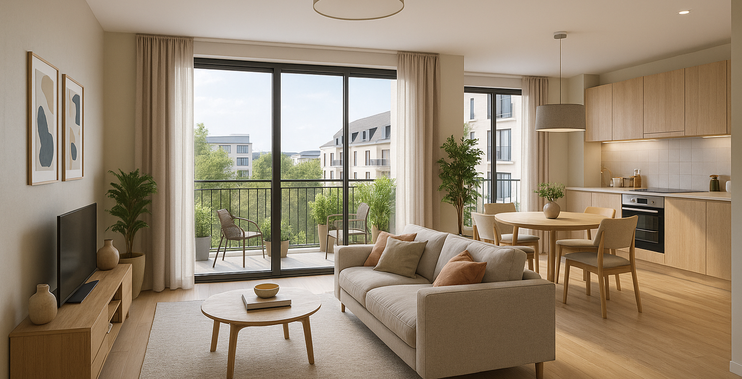 RETOUR DE LOT - T3 - CERGY - AVEC BALCON - PROCHE TRANSPORTS ET COMMERCES — photo 1