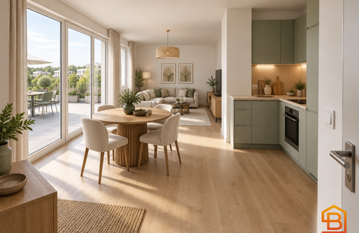 3 pieces  avec terrasse de 34 m² en étage à Cergy LIRAISON RAPIDE — photo 3