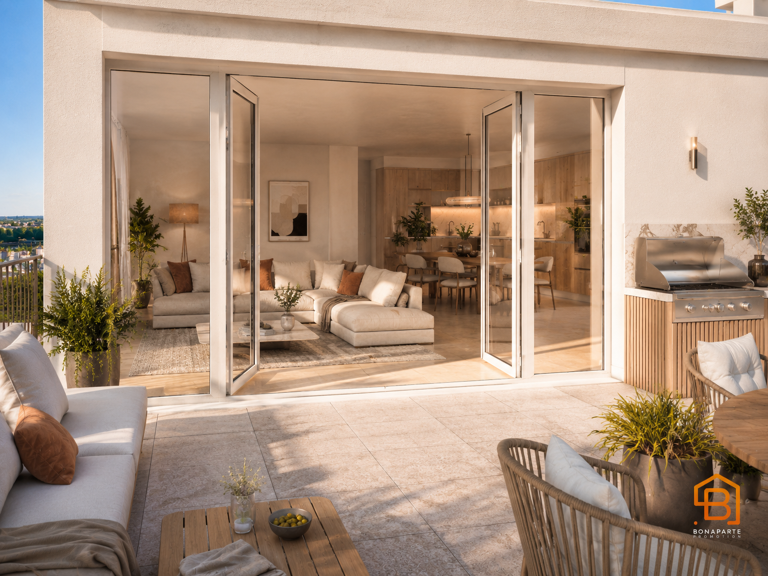 Grand 2 pièces 57M² au dernier étage avec  terrasse 23M² vue parc & Seine — photo 1