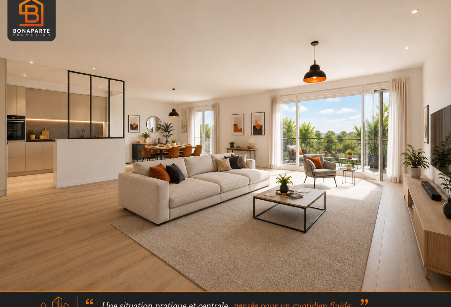 ACHAT APPARTEMENT NEUF 4 PIECES AVEC BALCON A 10 MINUTES DE LA LIGNE J ET T1 EN PIED DE RESIDENCE — photo 1