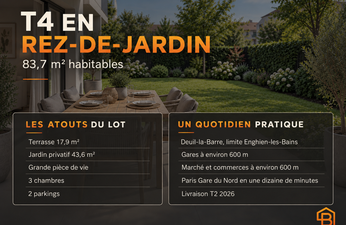 A deux pas du Lac-Appartement 4 pièces 84m² avec terrasse et jardin 61m² — photo 2