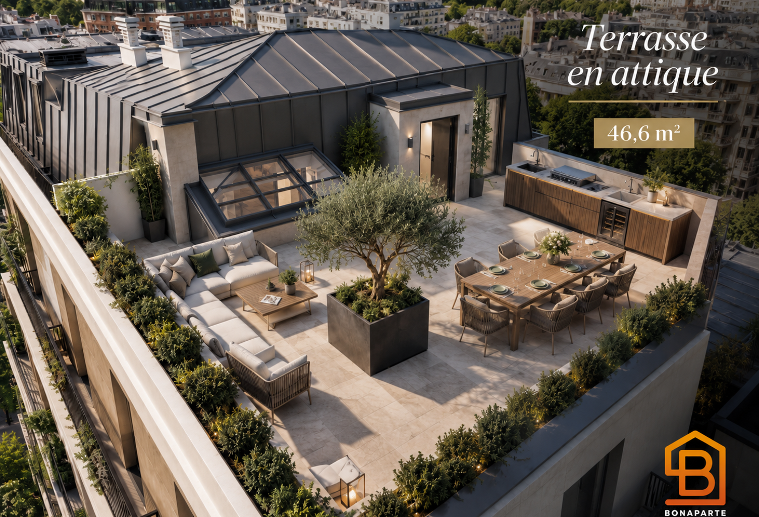 achat appartement neuf 4 pièces 137m² Boulogne billancourt 92100 dernier etage terrasse de 85m² — photo 1