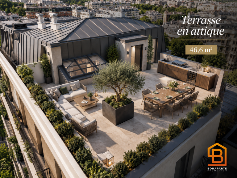 achat appartement neuf 4 pièces 137m² Boulogne billancourt 92100 dernier etage terrasse de 85m² — photo 1