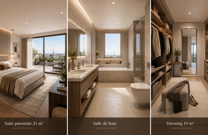 achat appartement neuf 4 pièces 137m² Boulogne billancourt 92100 dernier etage terrasse de 85m² — photo 4