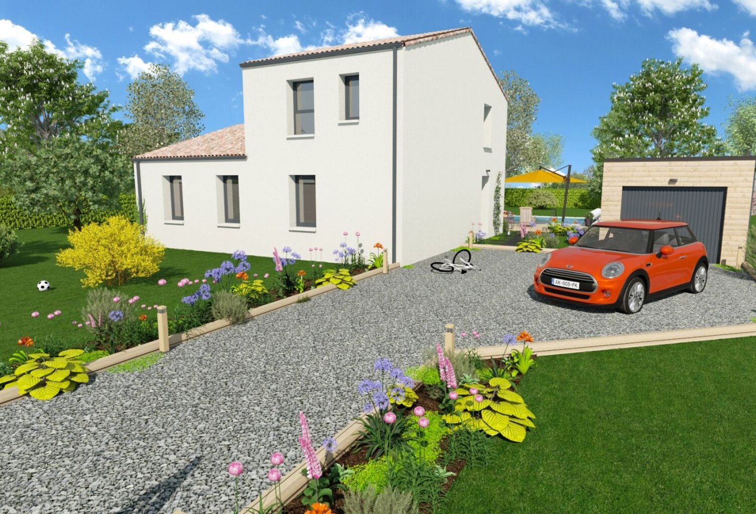 Projet de construction d'une maison 110.54 m² avec terrain à LES ANCIZES-COMPS (63) — photo 1